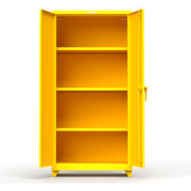 Heavy Duty Industrial Storage Cabinet, 14 Gauge, 36"W x 24"D x 75"H, Yellow