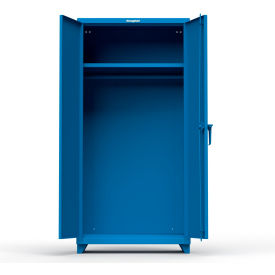 Industrial Uniform Cabinet with Full Width Rod 36"W x 24"D x 75"H , Blue