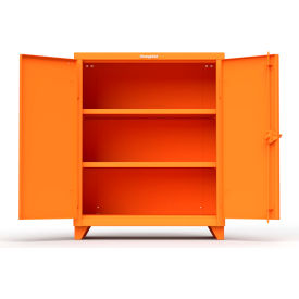 Counter Height Industrial Storage Cabinet, 14 Gauge, 36"W x 24"D x 45"H, Orange
