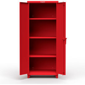 Heavy Duty Industrial Storage Cabinet, 14 Gauge, 30"W x 24"D x 75"H, Red