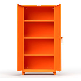 Heavy Duty Industrial Storage Cabinet, 14 Gauge, 36"W x 24"D x 75"H, Orange