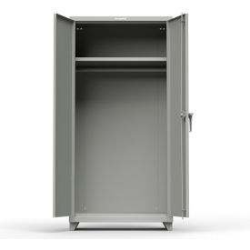 Industrial Uniform Cabinet with Full Width Rod 36"W x 24"D x 75"H , Gray