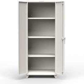 Heavy Duty Industrial Storage Cabinet, 14 Gauge, 30"W x 24"D x 75"H, White