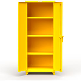 Stronghold Heavy Duty Industrial Storage Cabinet, 14 Gauge, 30"W x 24"D x 75"H, Yellow