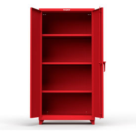 Heavy Duty Industrial Storage Cabinet, 14 Gauge, 36"W x 24"D x 75"H, Red