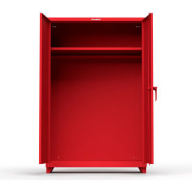Industrial Uniform Cabinet with Full Width Rod 48"W x 24"D x 75"H , Red