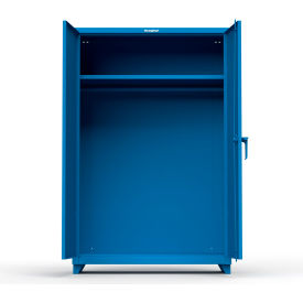 Stronghold Industrial Uniform Cabinet with Full Width Rod 48"W x 24"D x 75"H , Blue