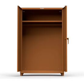 Industrial Uniform Cabinet with Full Width Rod 48"W x 24"D x 75"H , Brown