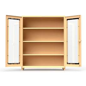 Heavy Duty Clear View Industrial Cabinet, 60"W x 24"D x 75"H, All-Welded, Beige