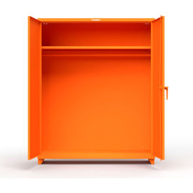 Industrial Uniform Cabinet with Full Width Rod 60"W x 24"D x 75"H , Orange