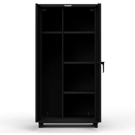 Industrial Uniform Cabinet with 4 Shelves 36"W x 24"D x 75"H , Black
