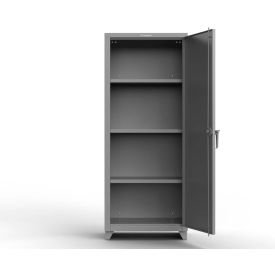 Stronghold Heavy Duty Industrial Storage Cabinet w/ Single Door, 14 Gauge, 30"W x 24"D x 75"H, Gray