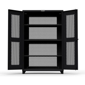 Fully-Ventilated Industrial Cabinet 48"W x 24"D x 75"H, All-Welded, Black