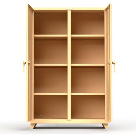 Heavy Duty Double Shift Storage Cabinet, 14 Gauge, 48"W x 24"D x 75"H, Beige