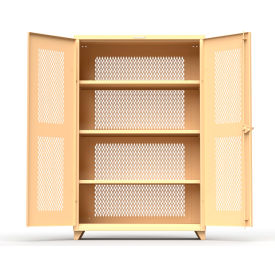 Fully-Ventilated Industrial Cabinet 48"W x 24"D x 75"H, All-Welded, Beige