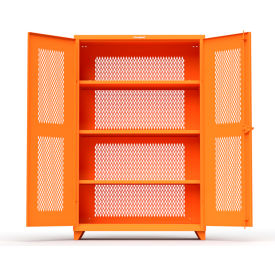 Fully-Ventilated Industrial Cabinet 48"W x 24"D x 75"H, All-Welded, Orange