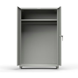 Industrial Uniform Cabinet with Full Width Rod 48"W x 24"D x 75"H , Gray