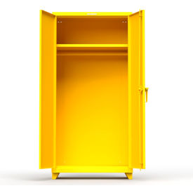 Industrial Uniform Cabinet with Full Width Rod 36"W x 24"D x 75"H , Yellow