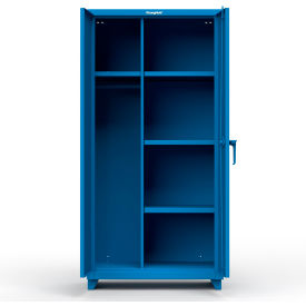 Industrial Uniform Cabinet with 4 Shelves 36"W x 24"D x 75"H , Blue