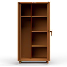 Industrial Uniform Cabinet with 4 Shelves 36"W x 24"D x 75"H , Brown