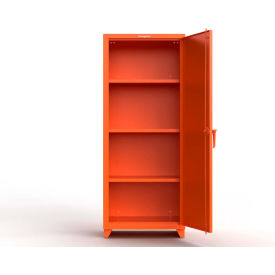 Heavy Duty Industrial Storage Cabinet with 1 Door, 14 Gauge, 30"W x 24"D x 75"H, Orange