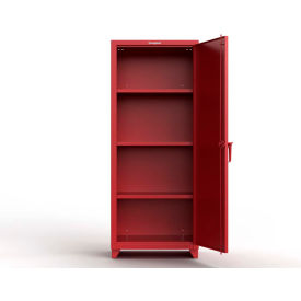 Heavy Duty Industrial Storage Cabinet with Single Door, 14 Gauge, 30"W x 24"D x 75"H, Red