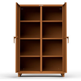 Heavy Duty Double Shift Storage Cabinet, 14 Gauge, 48"W x 24"D x 75"H, Brown