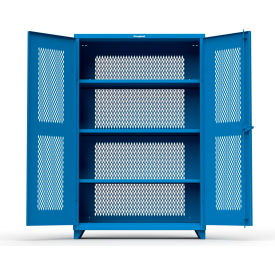 Fully-Ventilated Industrial Cabinet 48"W x 24"D x 75"H, All-Welded, Blue