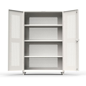 Fully-Ventilated Industrial Cabinet 48"W x 24"D x 75"H, All-Welded, White