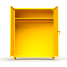Industrial Uniform Cabinet with Full Width Rod 60"W x 24"D x 75"H , Yellow