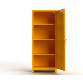 Heavy Duty Industrial Storage Cabinet with 1 Door, 14 Gauge, 30"W x 24"D x 75"H, Yellow