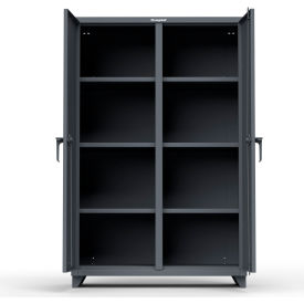 Stronghold Heavy Duty Double Shift Storage Cabinet, 14 Gauge, 48"W x 24"D x 75"H, Dark Gray
