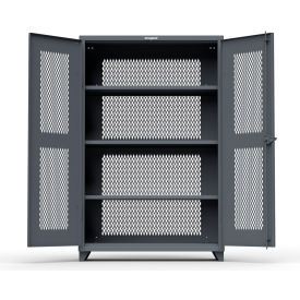 Fully-Ventilated Industrial Cabinet 48"W x 24"D x 75"H, All-Welded, Dark Gray