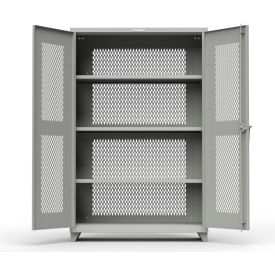Fully-Ventilated Industrial Cabinet 48"W x 24"D x 75"H, All-Welded, Gray