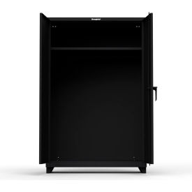 Industrial Uniform Cabinet with Full Width Rod 48"W x 24"D x 75"H , Black