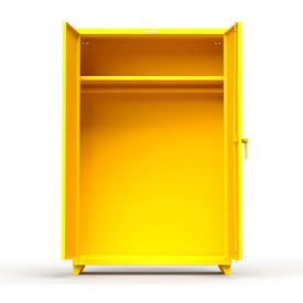 Stronghold Industrial Uniform Cabinet with Full Width Rod 48"W x 24"D x 75"H , Yellow