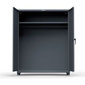 Industrial Uniform Cabinet with Full Width Rod 60"W x 24"D x 75"H , Dark Gray