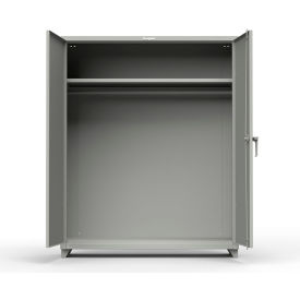 Industrial Uniform Cabinet with Full Width Rod 60"W x 24"D x 75"H , Gray