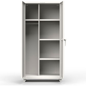 Industrial Uniform Cabinet with 4 Shelves 36"W x 24"D x 75"H , White