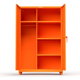 Industrial Uniform Cabinet with 4 Shelves 48"W x 24"D x 75"H , Orange