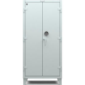 Stronghold HD Cabinet w/ Electronic Lock & Digital Screen, 12 Gauge, 36"W x 24"D x 78"H, Light Gray