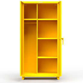 Industrial Uniform Cabinet with 4 Shelves 36"W x 24"D x 75"H , Yellow