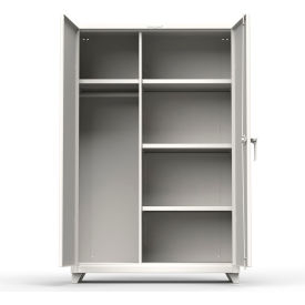 Industrial Uniform Cabinet with 4 Shelves 48"W x 24"D x 75"H , White