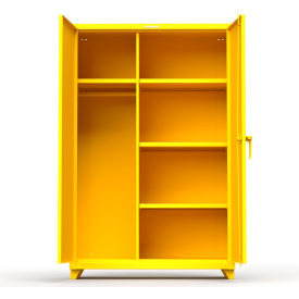 Industrial Uniform Cabinet with 4 Shelves 48"W x 24"D x 75"H , Yellow