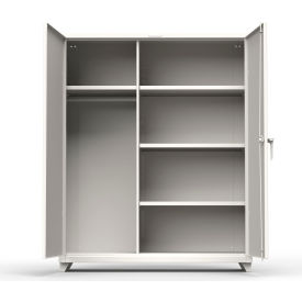 Industrial Uniform Cabinet with 4 Shelves 60"W x 24"D x 75"H , White