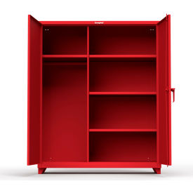 Industrial Uniform Cabinet with 4 Shelves 60"W x 24"D x 75"H , Red
