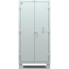 Heavy Duty Cabinet with Keyless Entry Lock, 12 Gauge, 36"W x 24"D x 78"H, Light Gray