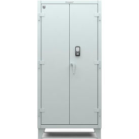 Stronghold Heavy Duty Cabinet with Access Control Keypad, 12 Gauge, 36"W x 24"D x 78"H, Light Gray