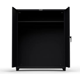 Industrial Uniform Cabinet with Full Width Rod 60"W x 24"D x 75"H , Black