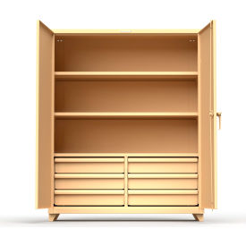 Heavy Duty Industrial Storage Cabinet with 6 Drawers, 14 Gauge, 60"W x 24"D x 75"H, Beige